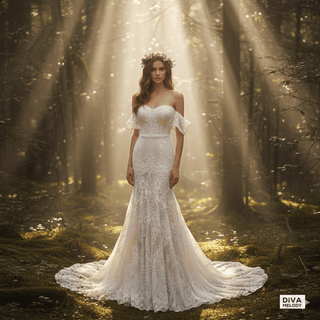 Lace Sweetheart Mermaid Wedding Dress - Diva Melody