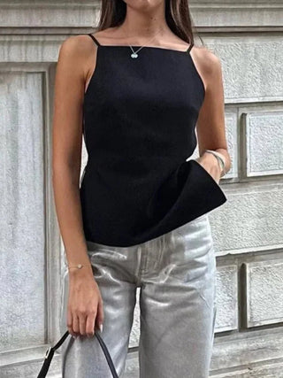 Lace - Up Backless Camisole Top - Diva Melody