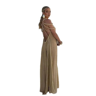 Lace Up Hollow Out Long Evening Party Gowns - Diva Melody