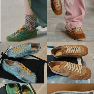 Lace - up Leather Casual Sneakers - Diva Melody