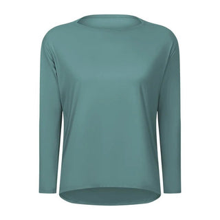 Leisure Oversize Plain Long Sleeve Yoga Gym Shirt Workout Activewear - Diva Melody