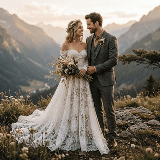 Long Sleeve A-Line Bridal Gown - Diva Melody