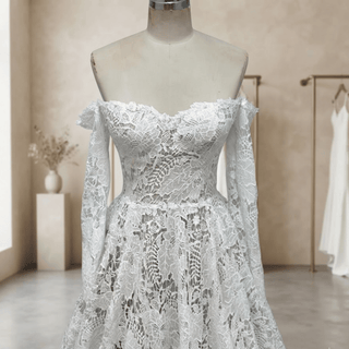 Long Sleeve A-Line Bridal Gown - Diva Melody