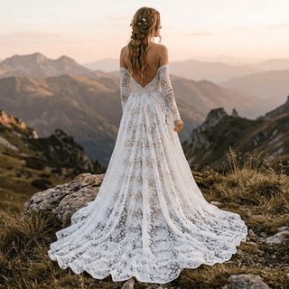 Long Sleeve A-Line Bridal Gown - Diva Melody