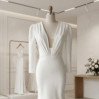 Long Sleeve Mermaid Wedding Dress - Diva Melody