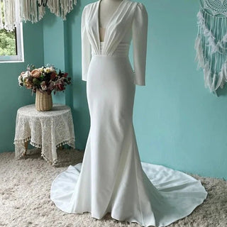 Long Sleeve Mermaid Wedding Dress - Diva Melody