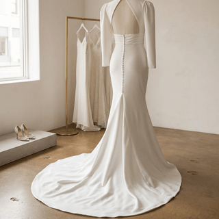 Long Sleeve Mermaid Wedding Dress - Diva Melody