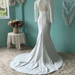 Long Sleeve Mermaid Wedding Dress - Diva Melody