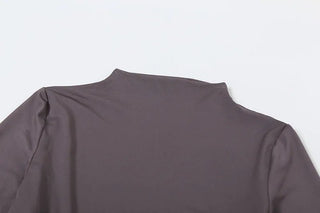 Long Sleeve Pleated Evening Dress - Diva Melody