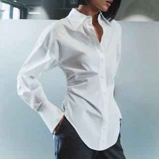 Long Sleeve Pockets Office Work Shirts - Diva Melody