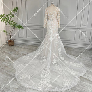 Long Sleeves Princess Wedding Dress - Diva Melody