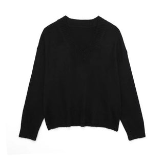 Loose Knitted Cropped Sweater and Skirt - Diva Melody