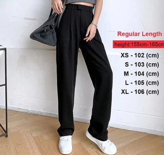 Loose Pockets Straight Trousers Casual Women Long Pants - Diva Melody