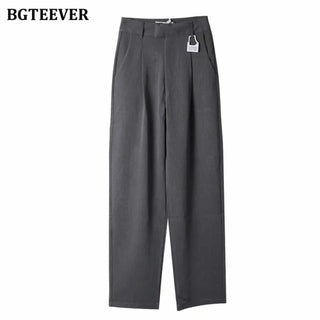 Loose Pockets Straight Trousers Casual Women Long Pants - Diva Melody