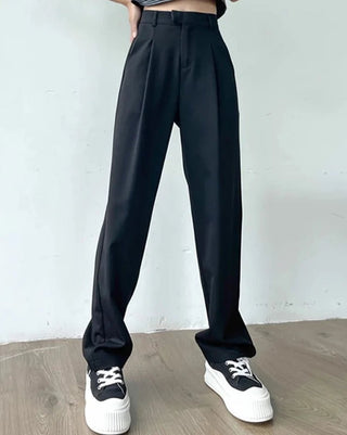 Loose Pockets Straight Trousers Casual Women Long Pants - Diva Melody