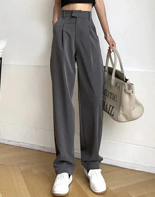 Loose Pockets Straight Trousers Casual Women Long Pants - Diva Melody