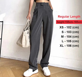 Loose Pockets Straight Trousers Casual Women Long Pants - Diva Melody