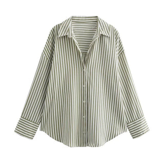 Loose Striped Fashion Shirt - Diva Melody