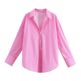 Loose Striped Fashion Shirt - Diva Melody