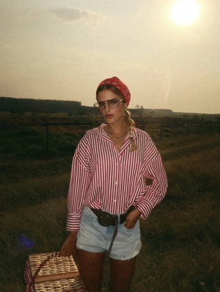 Loose Striped Fashion Shirt - Diva Melody