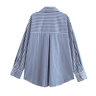 Loose Striped Fashion Shirt - Diva Melody
