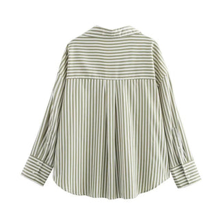 Loose Striped Fashion Shirt - Diva Melody