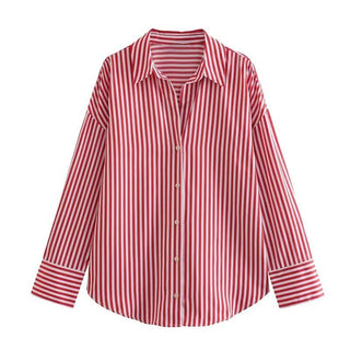 Loose Striped Fashion Shirt - Diva Melody