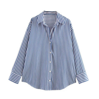 Loose Striped Fashion Shirt - Diva Melody