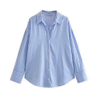 Loose Striped Fashion Shirt - Diva Melody
