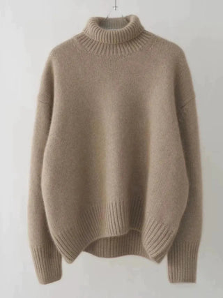 Loose Turtleneck Cashmere Sweater - Diva Melody