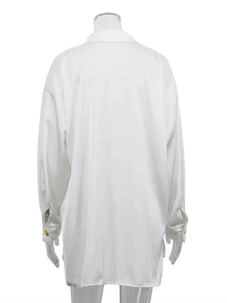 Loose White Shirts Blouses Tops - Diva Melody