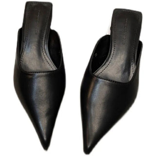 Low Heel Pointed Toe Mules - Diva Melody