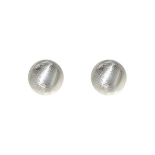 Luxurious Simple Design Brushed Frosted Metal Semicircle Earrings - Diva Melody