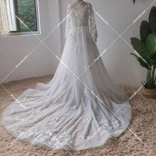 Luxury Lace A Line Wedding Dress - Diva Melody