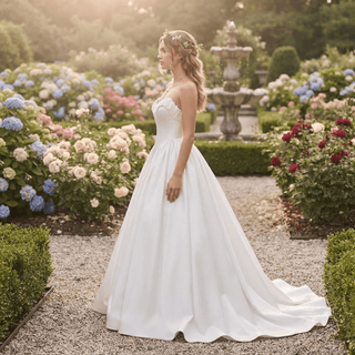 Luxury Two-Piece Basque Waist Wedding Dress - Diva Melody
