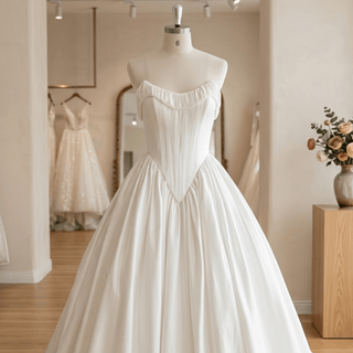Luxury Two-Piece Basque Waist Wedding Dress - Diva Melody