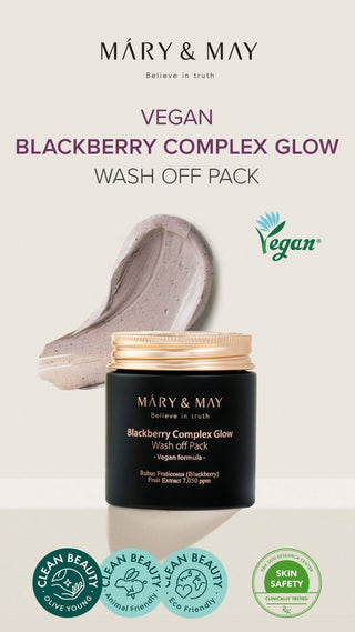 [Mary&May] Blackberry Complex Glow Wash off Pack 125g - Diva Melody