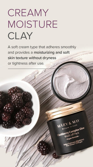 [Mary&May] Blackberry Complex Glow Wash off Pack 125g - Diva Melody