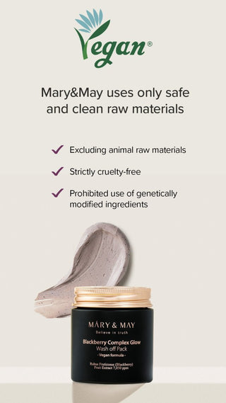 [Mary&May] Blackberry Complex Glow Wash off Pack 125g - Diva Melody
