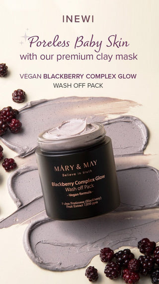 [Mary&May] Blackberry Complex Glow Wash off Pack 125g - Diva Melody