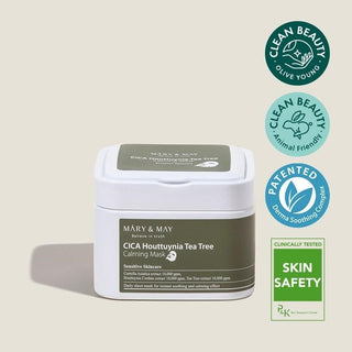 [Mary&May] Cica Houttuynia cordata Tea Tree Calming Mask Pack - 30 sheets - Diva Melody