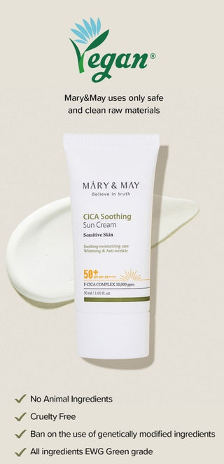 [Mary&May] CICA Soothing Sun Cream SPF50+ PA++++ - 50ml - Diva Melody