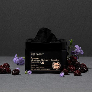 [Mary&May] Premium Idebenone Blackberry Complex Essence Mask 20EA/250g - Diva Melody