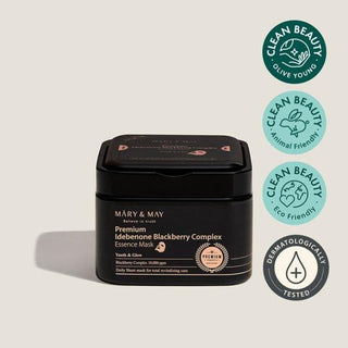 [Mary&May] Premium Idebenone Blackberry Complex Essence Mask 20EA/250g - Diva Melody