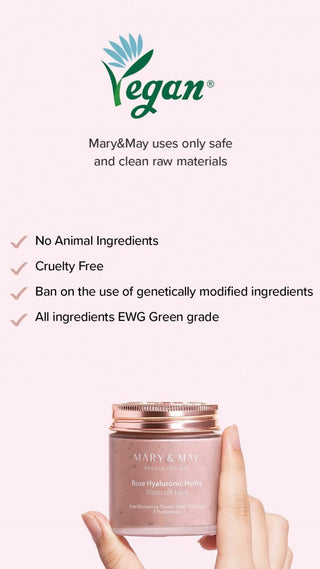[Mary&May] Rose Hyaluronic Hydra Wash Off Pack 125g - Diva Melody