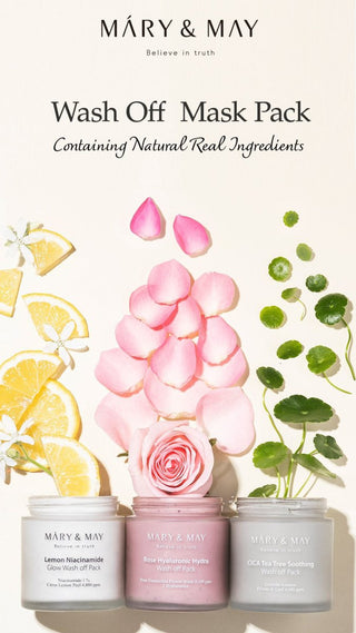 [Mary&May] Rose Hyaluronic Hydra Wash Off Pack 125g - Diva Melody