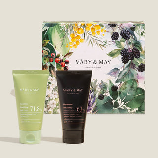 [Mary&May] Soothing Gel Cream+Idebenone Blackberry Cream Duo Set 100g x2 - Diva Melody