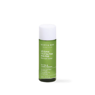 [Mary&May] Vegan CICA Tea Tree AHA PHA Blemish Toner - 30ml [Miniature] - Diva Melody