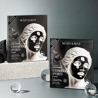 [Mary&May] Vegan Collagen Charcoal PDRN Mask (30g x4) - Diva Melody