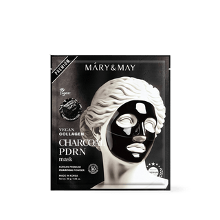 [Mary&May] Vegan Collagen Charcoal PDRN Mask (30g x4) - Diva Melody